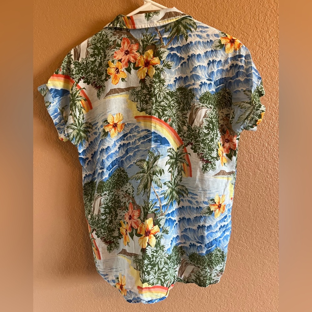 Marine Layer Multicolor Tropical Button Down Shirt - image 5